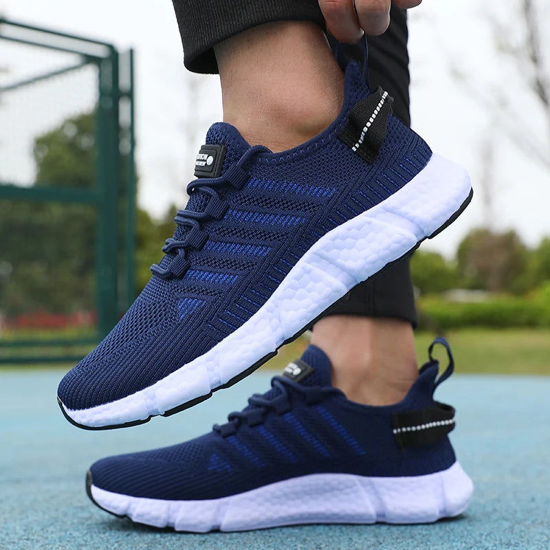 Men's Mesh Running Sneakers – Breathable Lightweight Casual Shoes