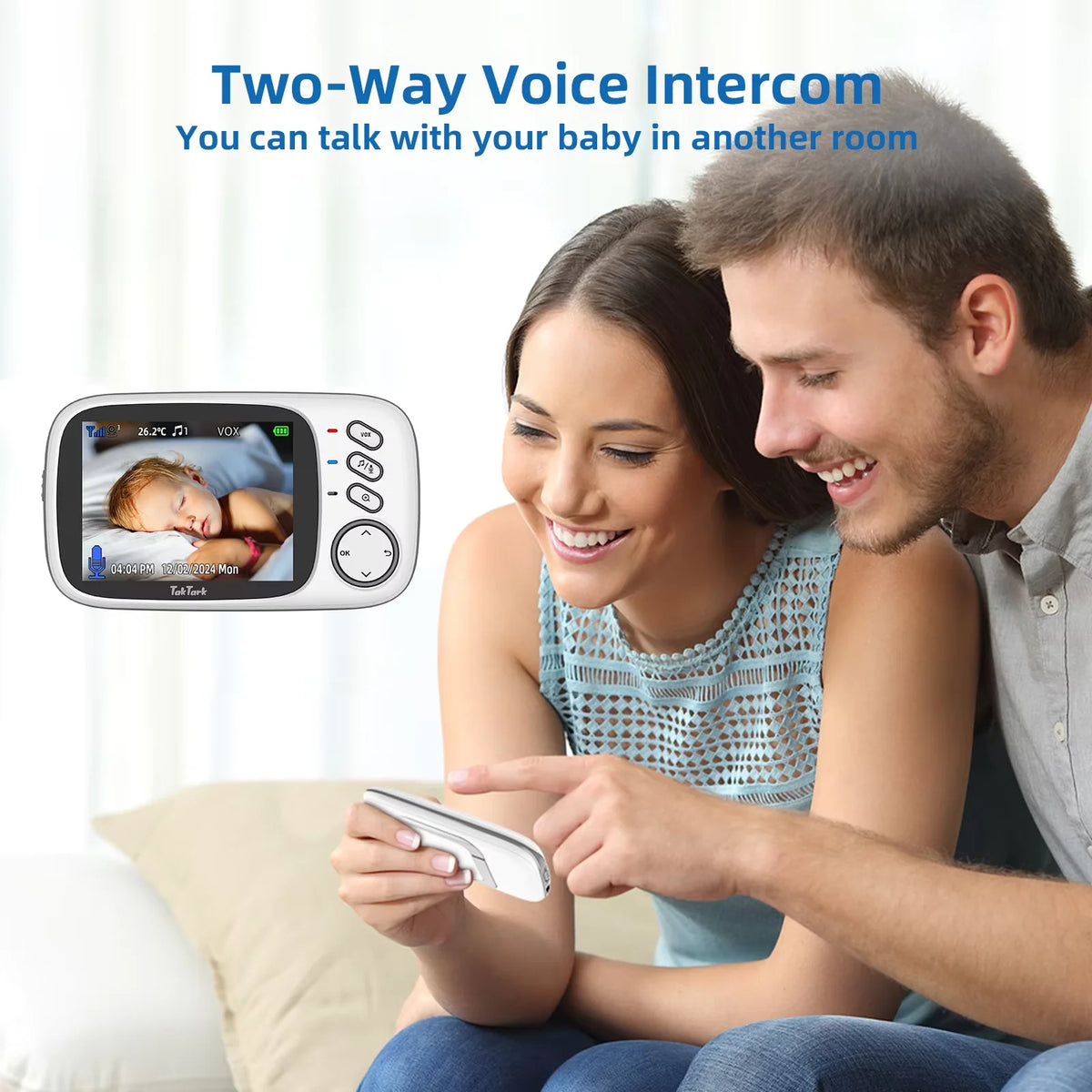 Wireless Video Baby Monitor with 3.2" Screen, Night Vision & Two-Way Audio