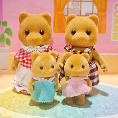 Animal Family Dollhouse Figures – Simulation Forest Animal Toy Set
