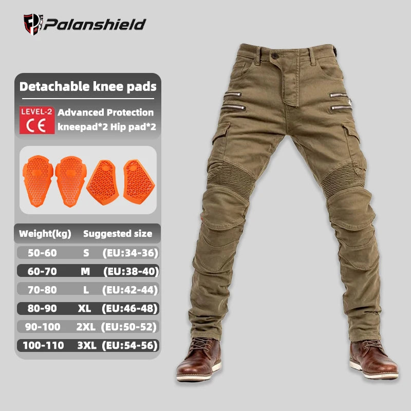 Motocross Riding Jeans with CE Armor Pads – Men & Women