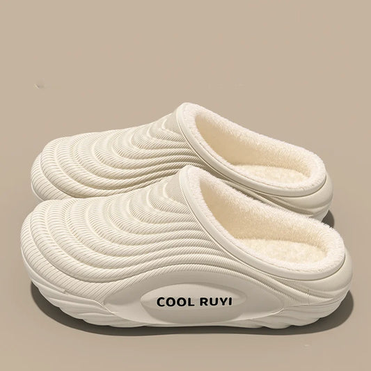 Women's Plush-Lined Waterproof EVA Indoor Slippers