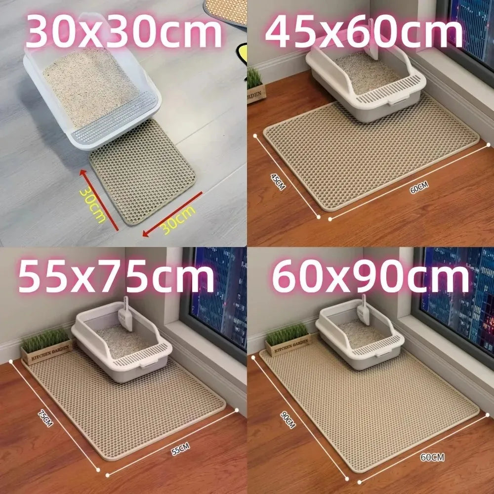 Cat Litter Mat – Double Layer Waterproof Non-Slip Sand Trapping Mat
