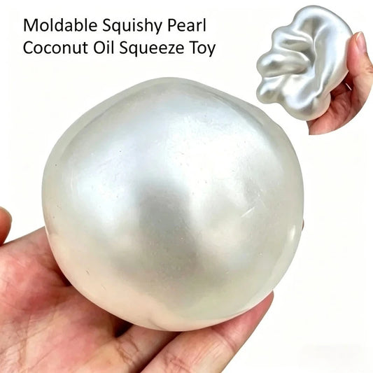 Stress Ball Squishy Pearl Coconut Oil Squeeze Toy Slow Rising
