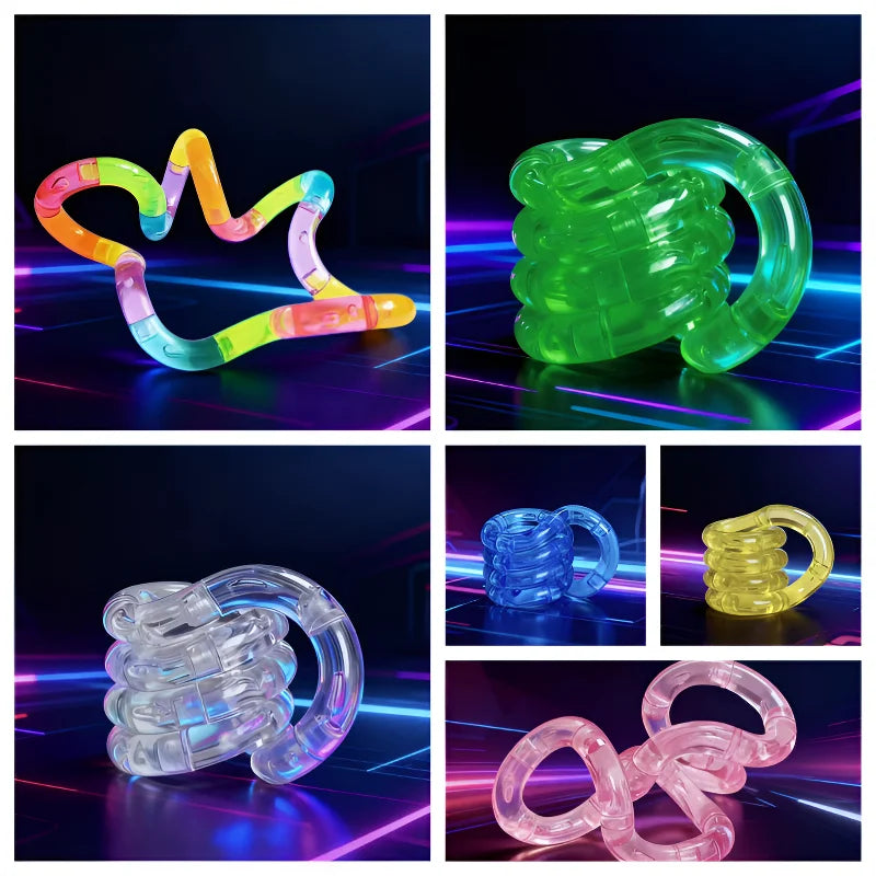 Crystal Twist Fidget Toy – Deformable Rope Stress Relief (1/3/5 Pack)