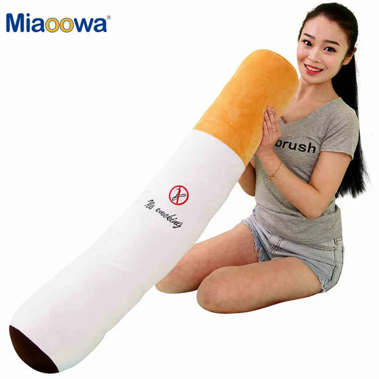 Cigarette Shaped Plush Body Pillow – Funny Novelty Cylindrical Cushion