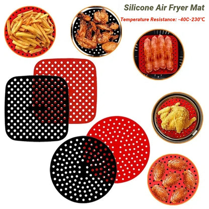 Silicone Air Fryer Liner Reusable Non-Stick Mat 7.5"