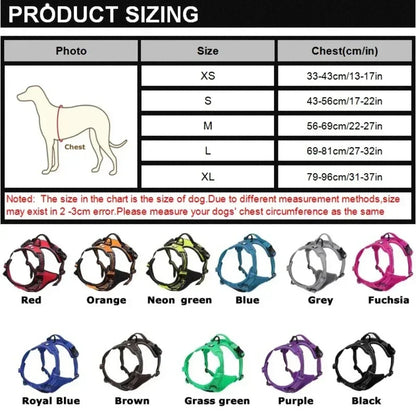 Reflective No-Pull Dog Harness – Adjustable Breathable Vest