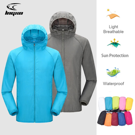 Waterproof Rain Jacket – Unisex Quick-Dry Sun Protection Coat