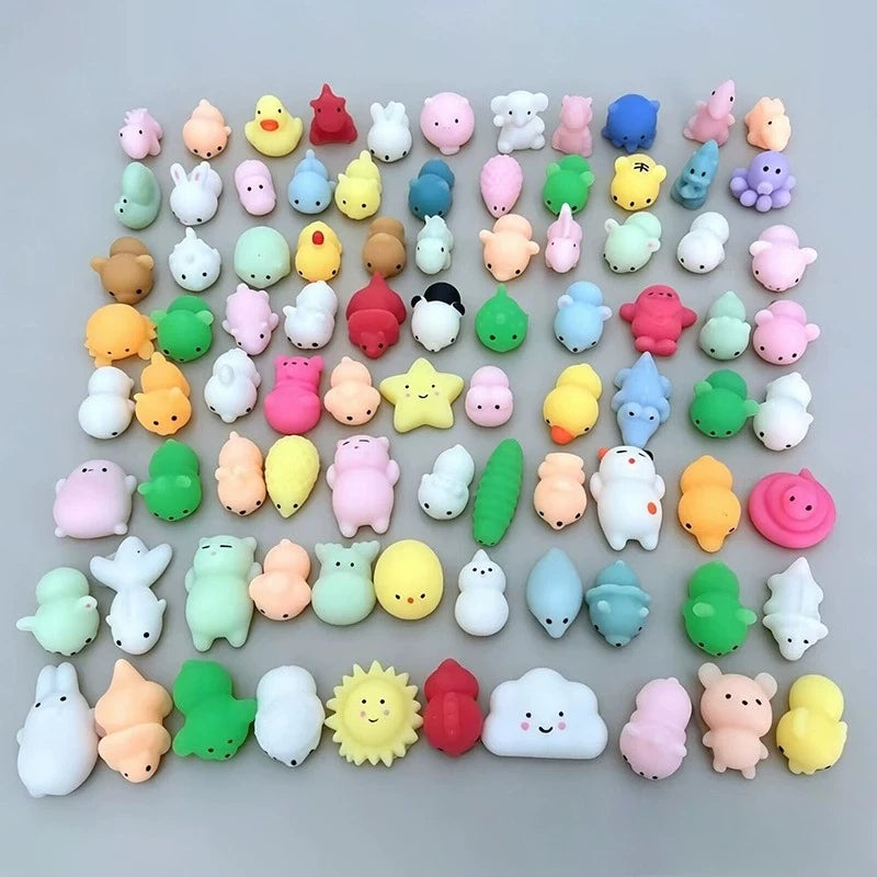 Kawaii Mochi Squishy Animal Toys – Stress Relief Party Favors