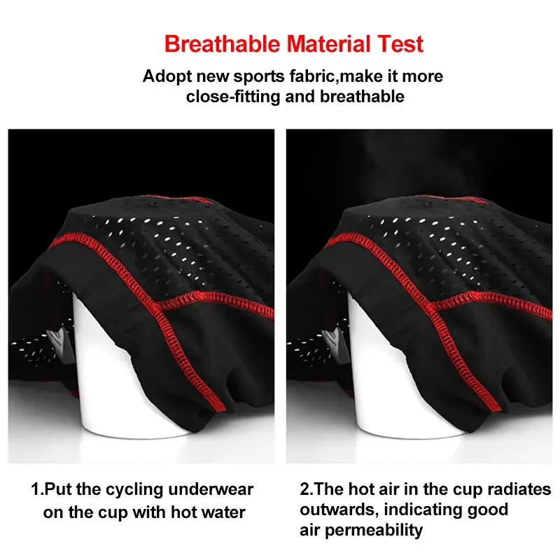 5D Gel Pad Men's Cycling Underwear Shorts – Breathable Bike Underpants