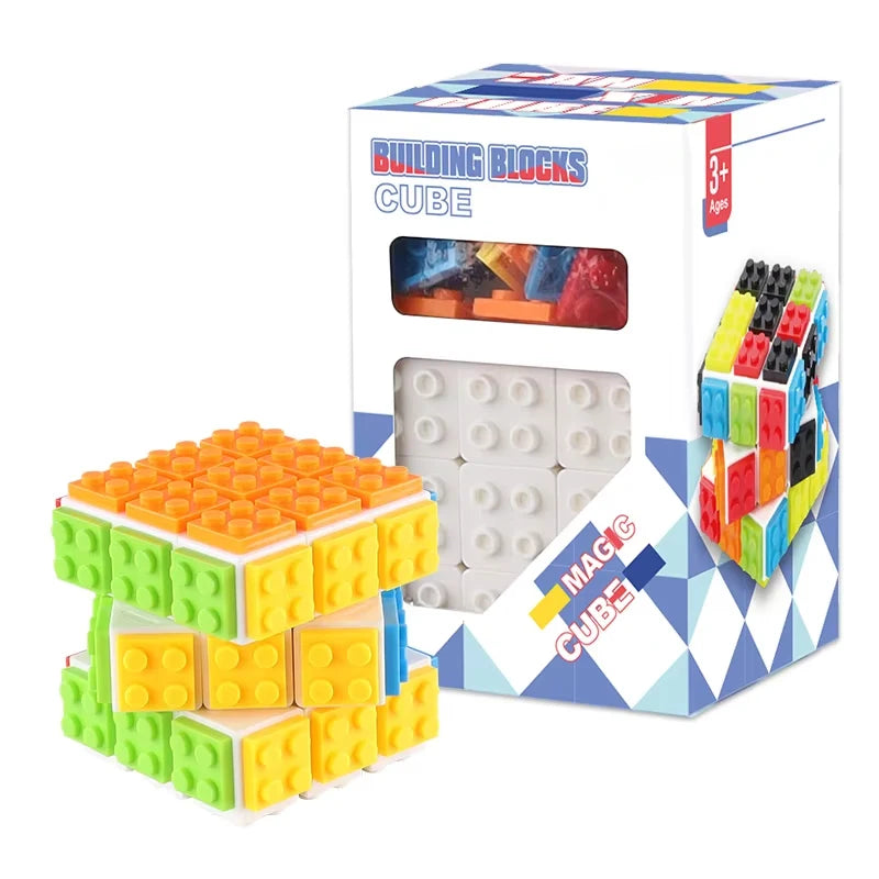 3x3 Magic Cube – DIY Building Block Fidget Toy for Stress Relief