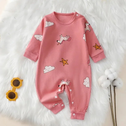 Baby Romper Long Sleeve 100% Cotton – Newborn to 18M