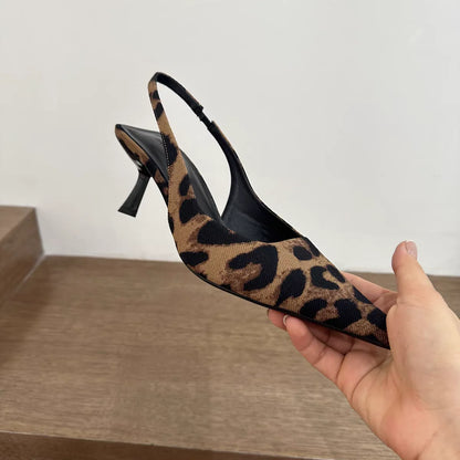 Pointed-Toe Slingback Stiletto Heels – Women's Party Dress Sandals