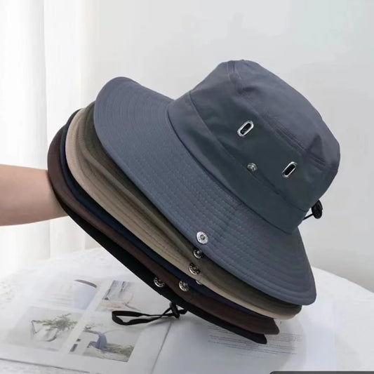 Men's Wide Brim UV Protection Bucket Hat