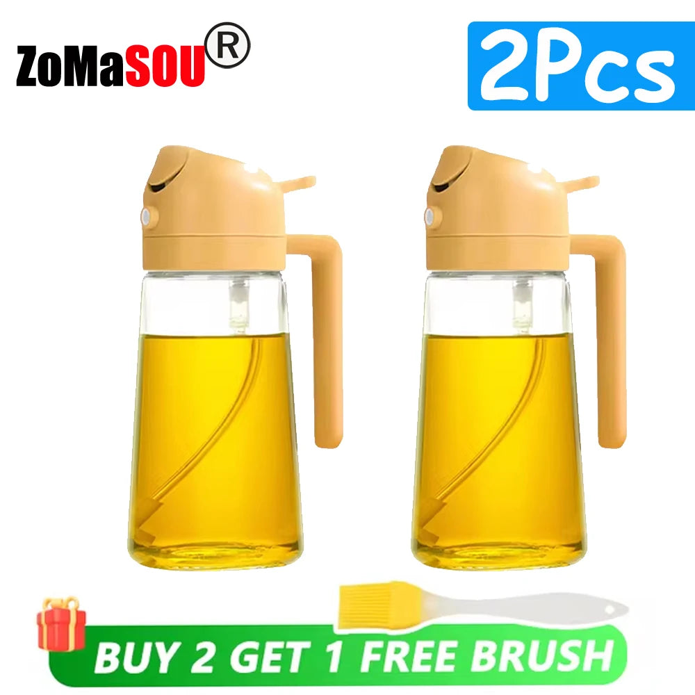 2-in-1 Oil Spray Bottle & Pourer – Kitchen Dispenser