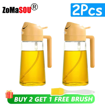 2-in-1 Oil Spray Bottle & Pourer – Kitchen Dispenser