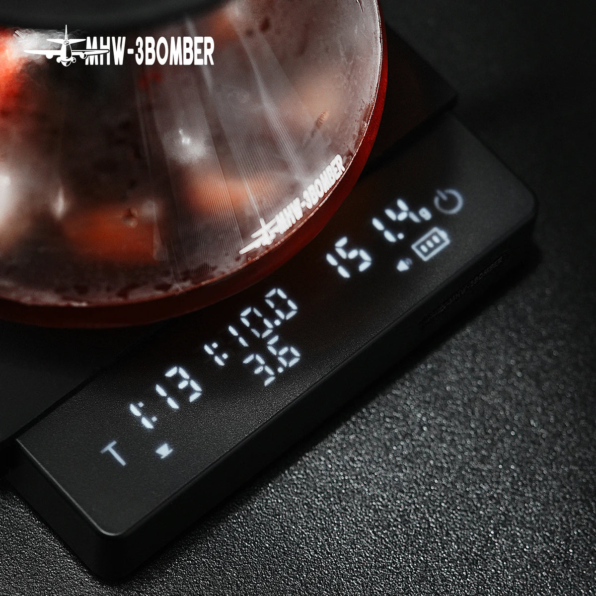 MHW-3BOMBER Digital Coffee Scale with Timer – Rechargeable Espresso Scale