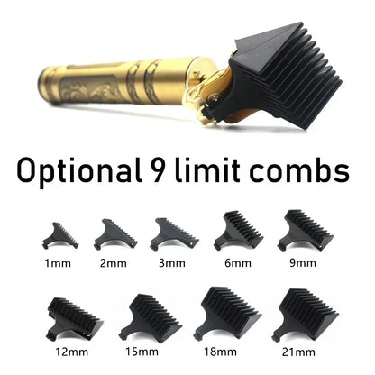T9 Professional Hair Trimmer – Metal Body, Stainless Steel Blade, Beard Clipper for Men