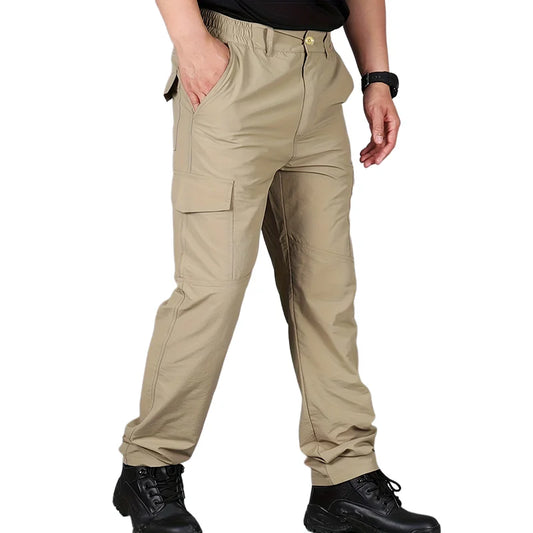 Men's Quick-Dry Cargo Pants – Multi-Pocket Outdoor Trousers