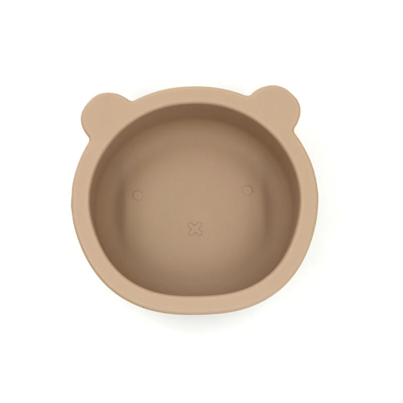 Bear Silicone Baby Feeding Bowl with Suction – 300ml