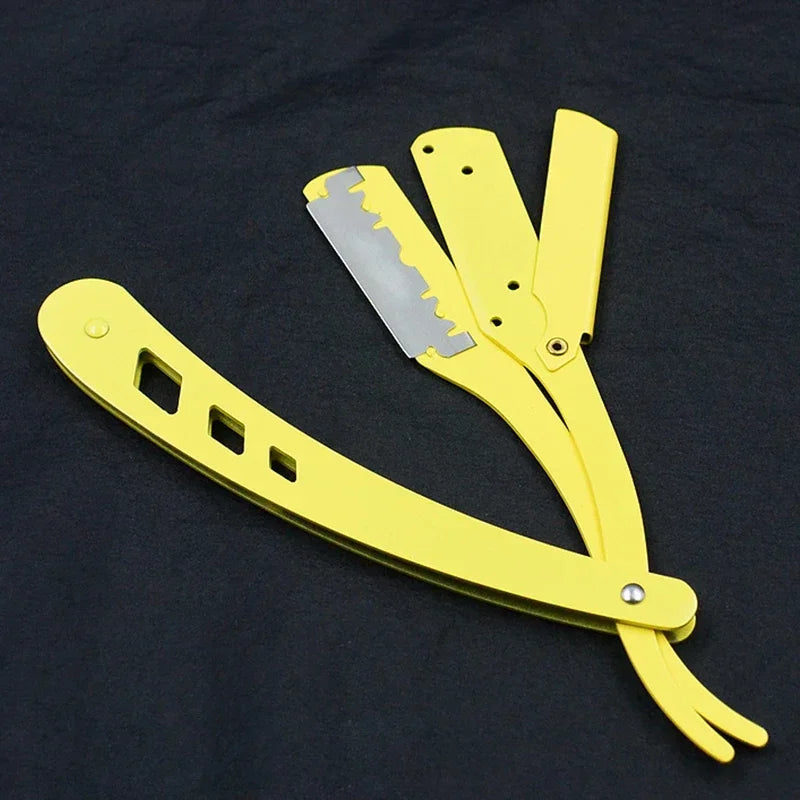 Folding Straight Razor – Barber Hair Shaving Knife for Men & Women