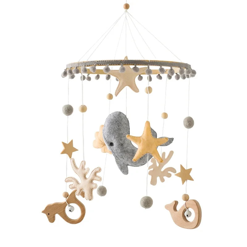 Wooden Baby Mobile Arm Bracket for Crib – Newborn Hanging Toy Holder