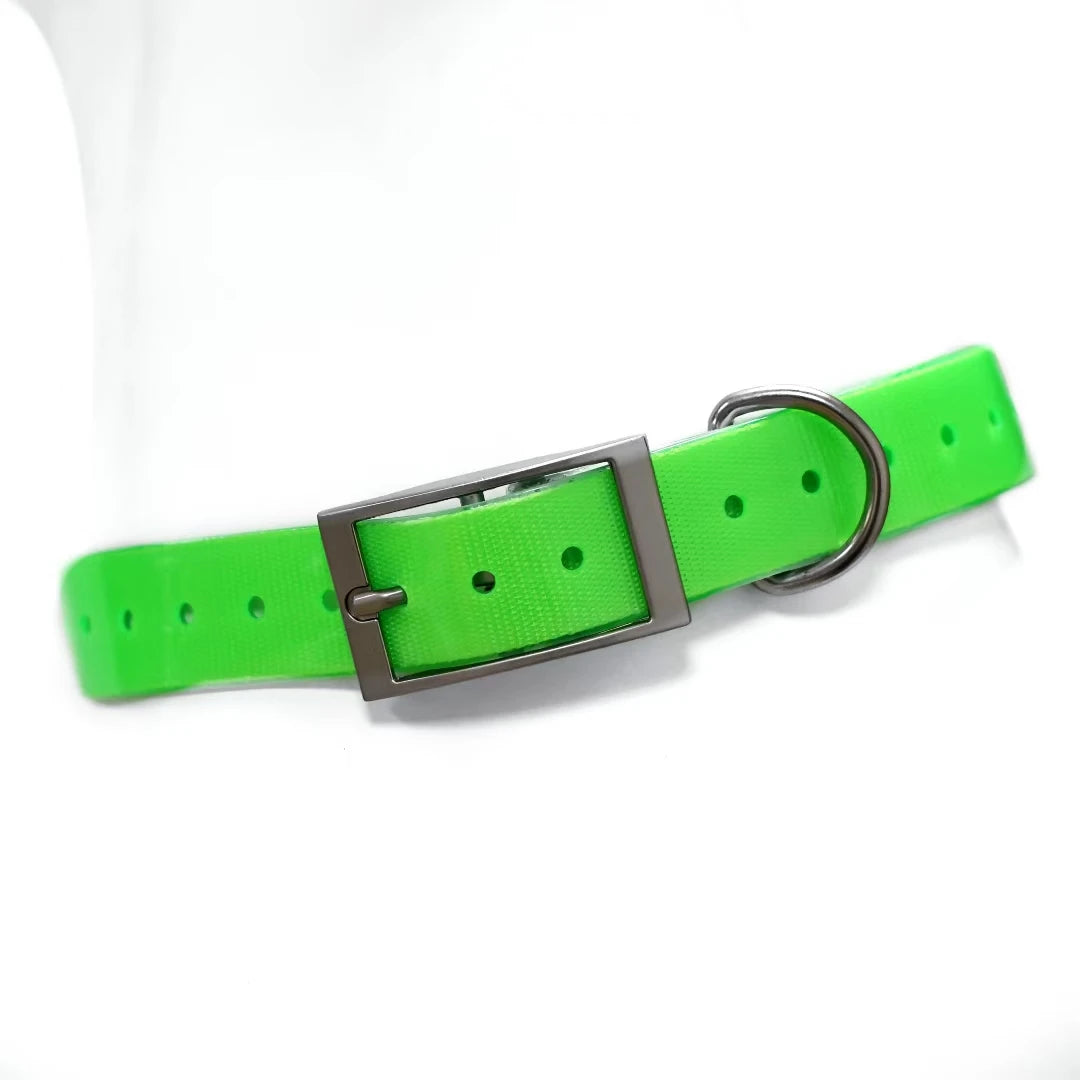 Heavy Duty Waterproof Dog Collar - Adjustable TPU, 8 Colors