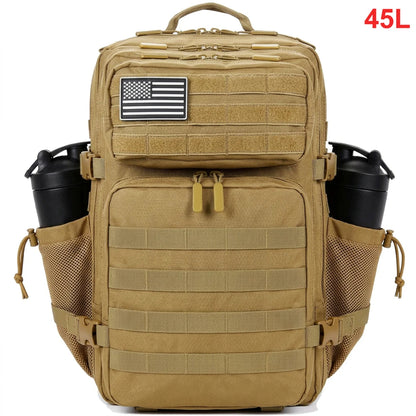 45L Tactical Backpack – Waterproof MOLLE Gym & Hiking Bag