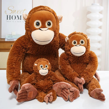 Monkey Stuffed Plush Toy – Soft Gorilla Cuddle Doll 12–35in