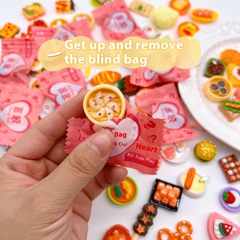 Mini Resin Food Charms Blind Bag – Random Assorted Flatbacks for DIY Crafts