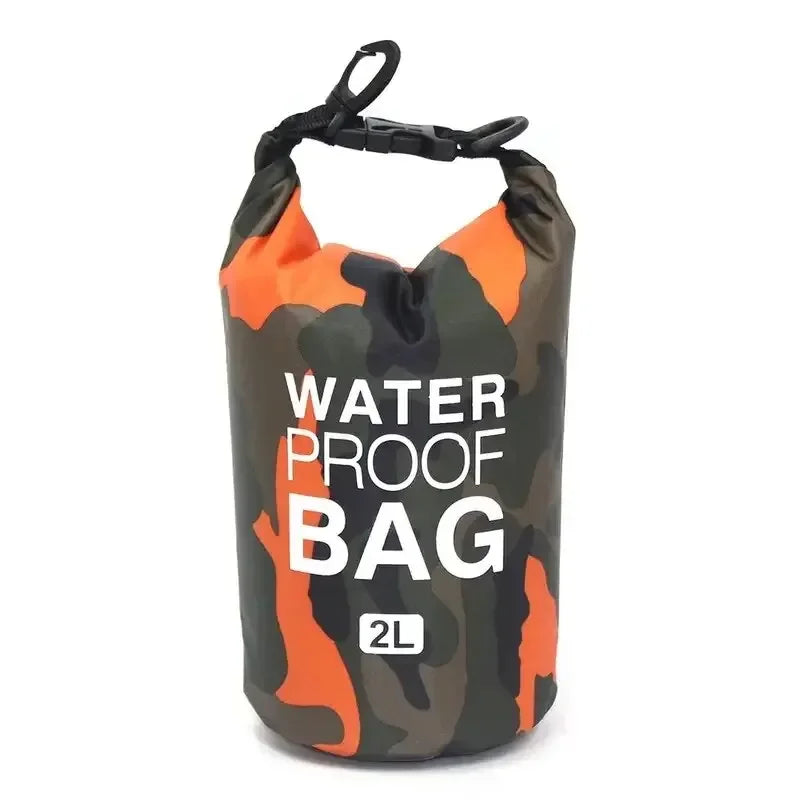 Waterproof Dry Bag 2L – Lightweight Camo Roll-Top Sack for Kayaking & Surfing