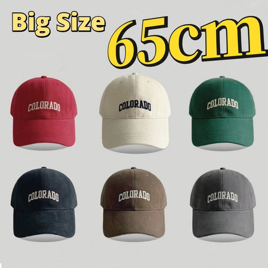 Embroidered Baseball Cap Wide Brim Sun Protection Hat for Large Heads