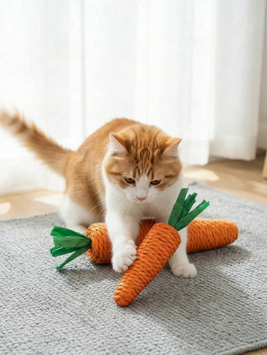 Carrot Sisal Rope Interactive Cat Toy