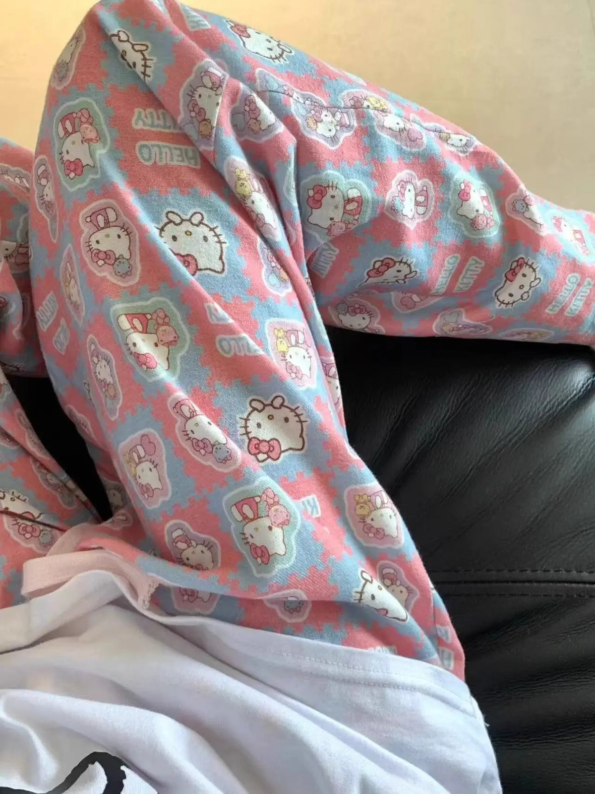 Hello Kitty Plush Sleep Pants – Soft Cotton Lounge Pajama for Women