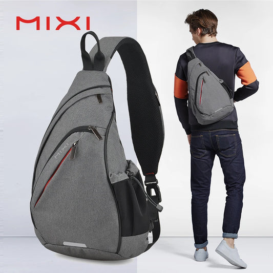 MIXI Sling Bag Crossbody Backpack with USB Charging Port