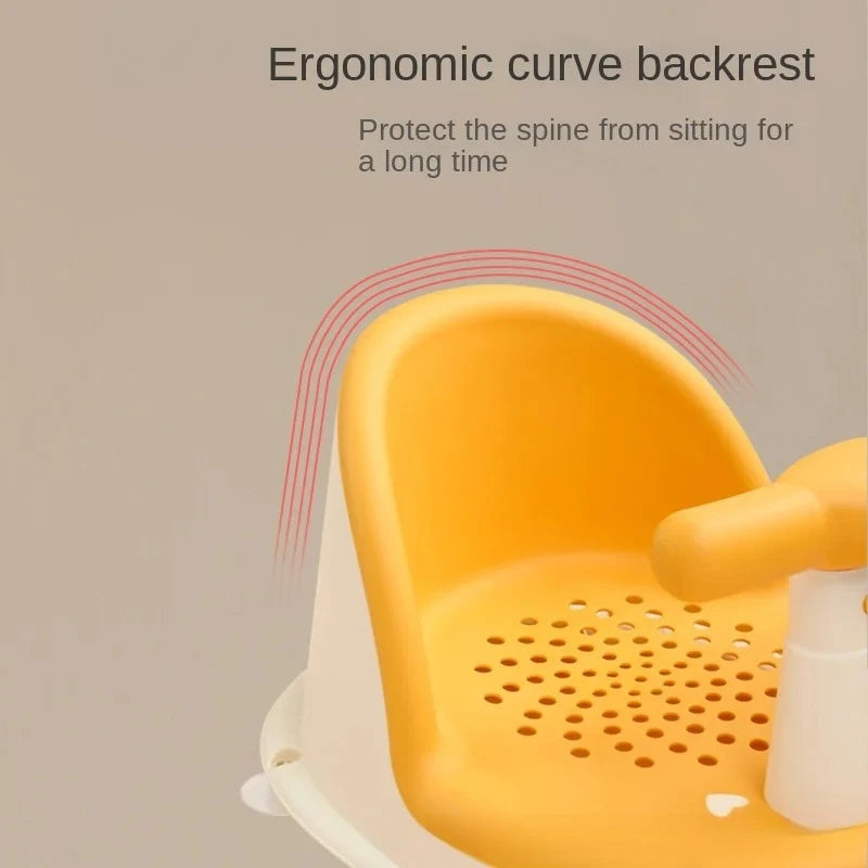 Baby Bath Seat with Suction Cups – Portable Infant Shower Chair for Newborns