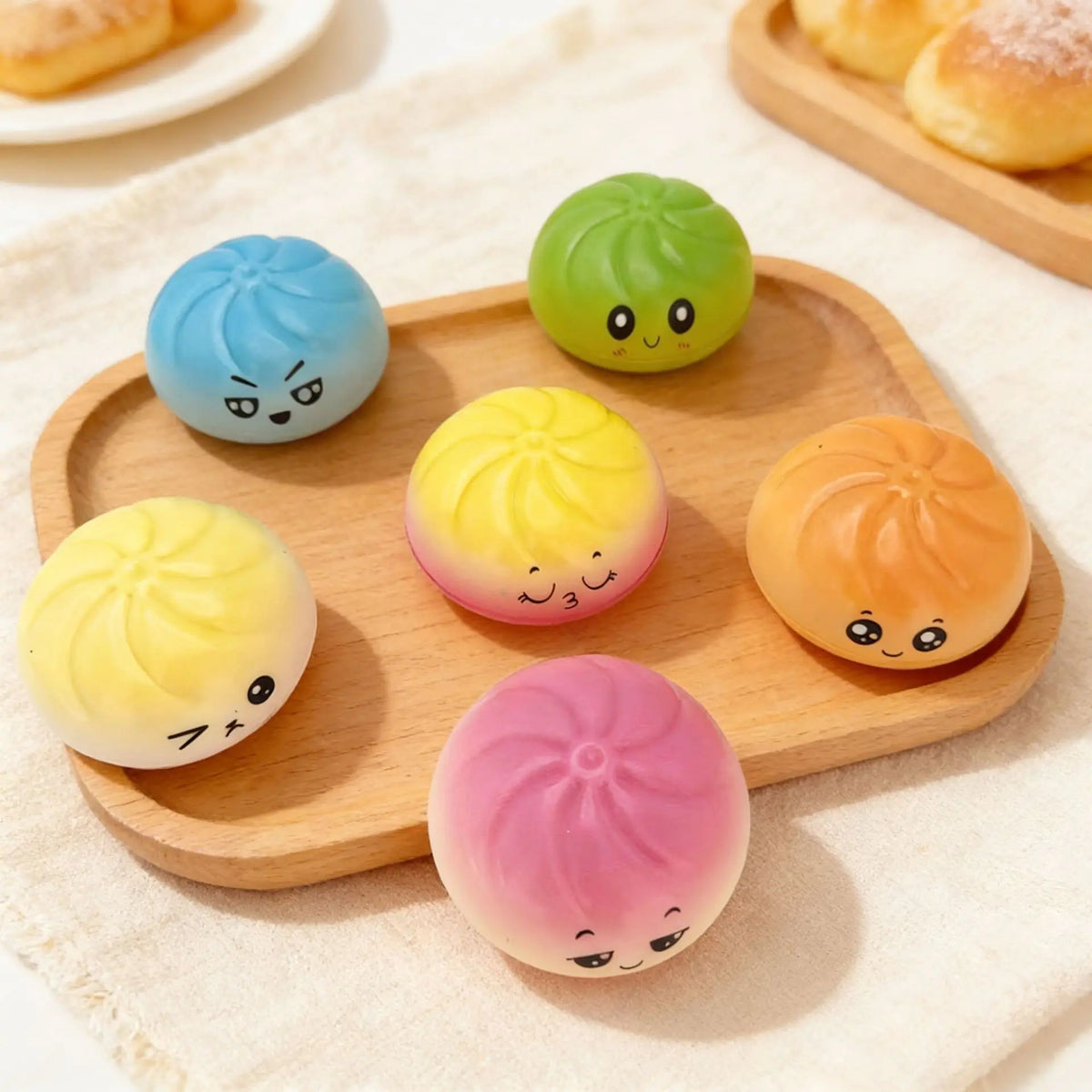 Squishy Bun Blind Box Fidget Toy – Rainbow Mystery
