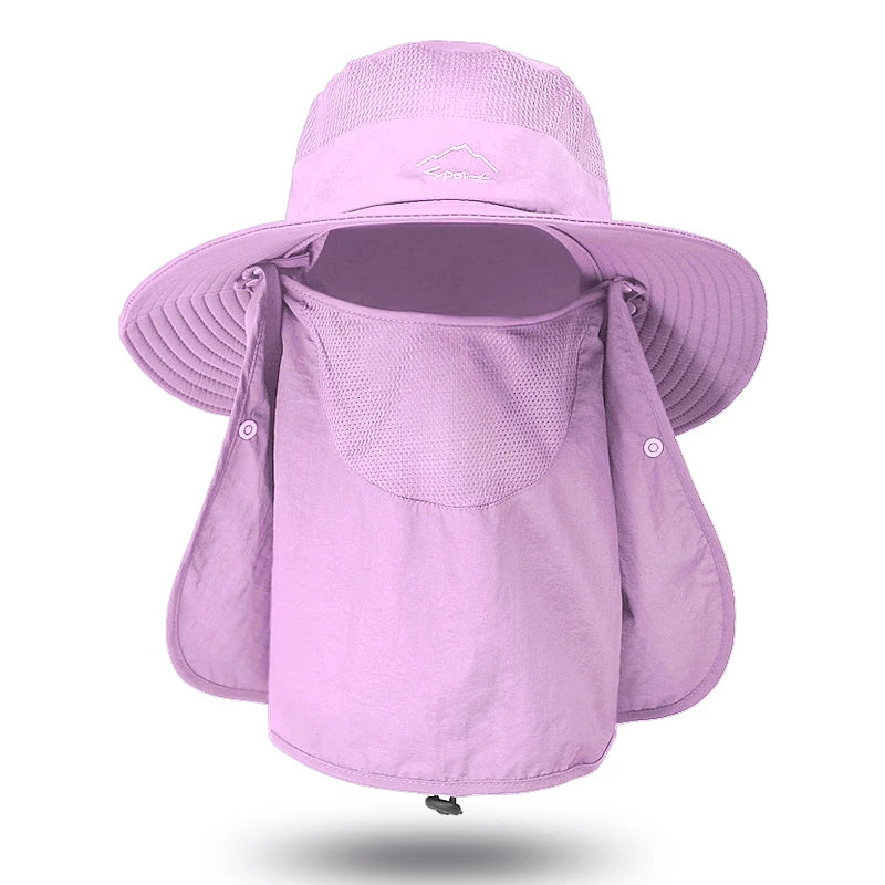 Outdoor Sun Hat with Neck Flap – Wide Brim Fishing Hat