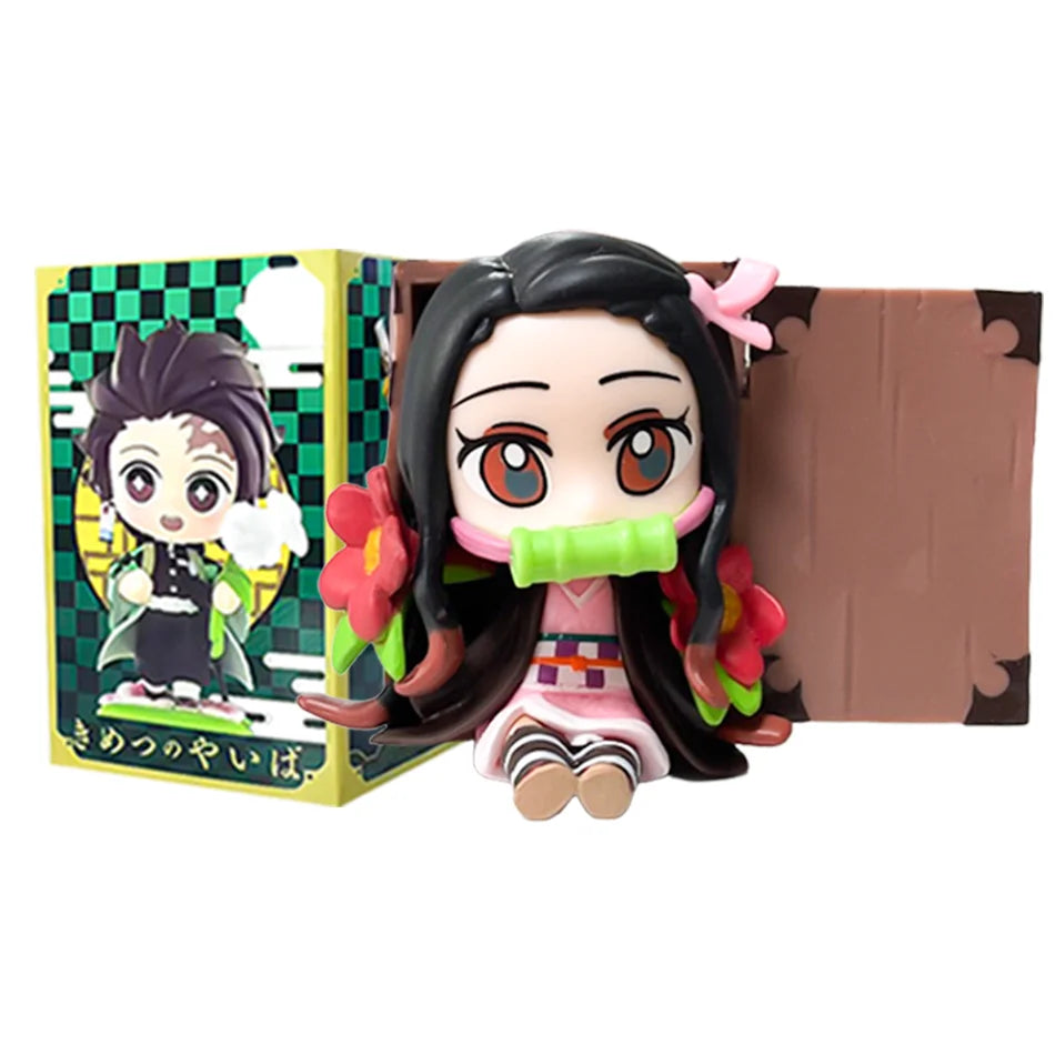 Demon Slayer Anime Figure Blind Box – Tanjiro & Nezuko Mini Statues