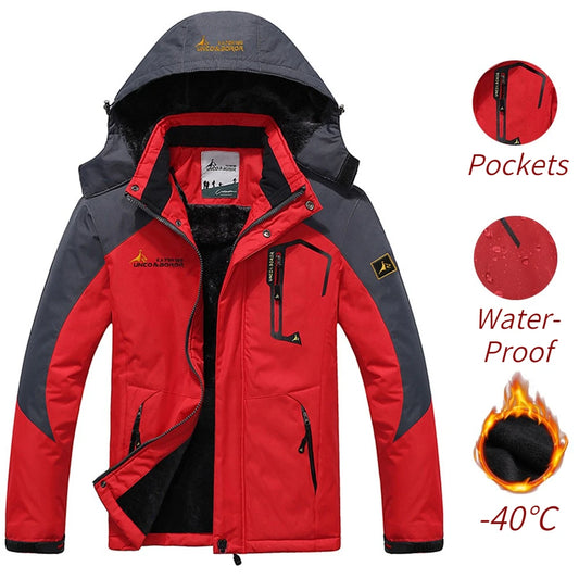 Men's Winter Parka – Thick Fleece-Lined Hooded Military Jacket