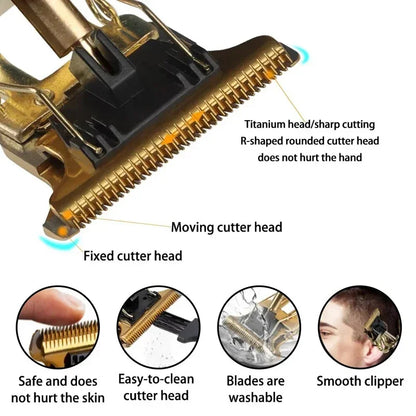 T9 Hair Clipper & Beard Trimmer for Men – USB Rechargeable Barber Trimmer