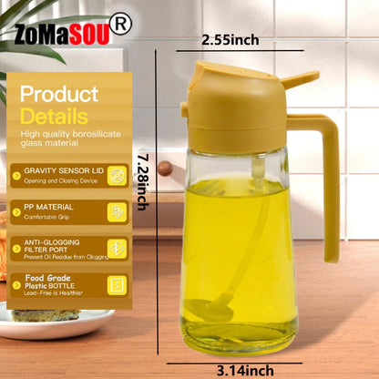 2-in-1 Oil Spray Bottle & Pourer – Kitchen Dispenser