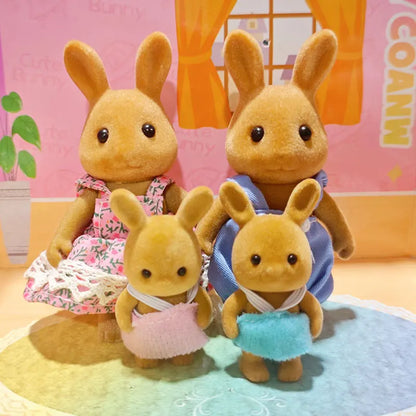 Animal Family Dollhouse Figures – Simulation Forest Animal Toy Set