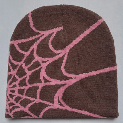 Y2K Spider Web Knit Beanie – Unisex Outdoor Sports Hat