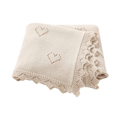 Baby Knit Blanket – Ultra-Soft Cotton Newborn Wrap 90x70cm