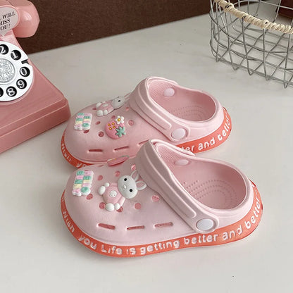 Kids Cartoon Clog Sandals – Cute Non-Slip Closed-Toe Shoes