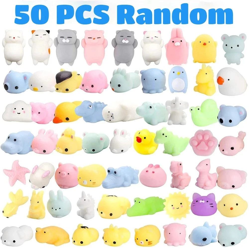 Kawaii Mochi Squishy Animal Toys – Stress Relief Party Favors