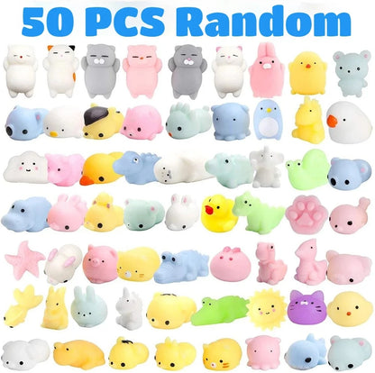 Kawaii Mochi Squishy Animal Toys – Stress Relief Party Favors