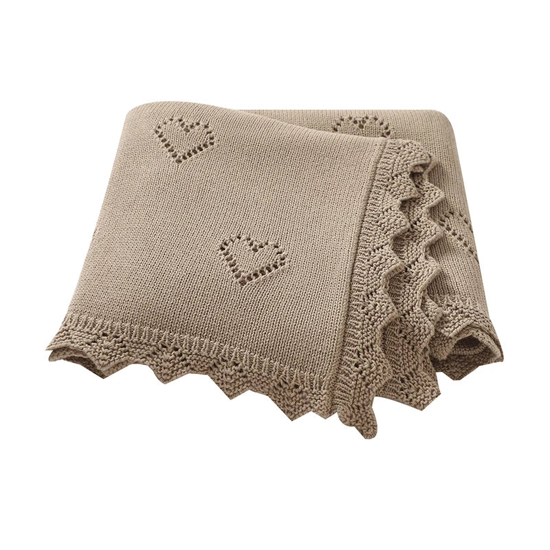 Baby Knit Blanket – Ultra-Soft Cotton Newborn Wrap 90x70cm
