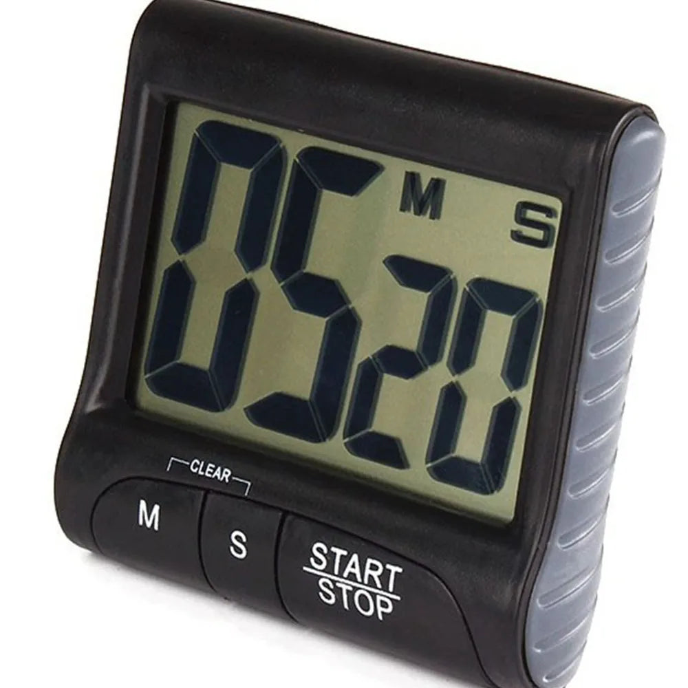 Digital Kitchen Timer with Loud Alarm & Magnetic Back – Cooking, Study & Classroom